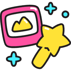 Photo Editing Icon from Stickies Colors Set