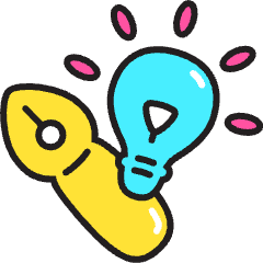 Vector Idea Icon from Stickies Colors Set