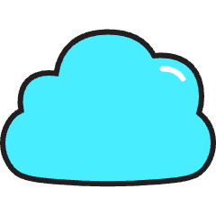 Clound Icon from Stickies Colors Set