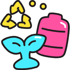 Recycle Battery Icon from Stickies Colors Set