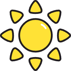 Sun Icon from Stickies Colors Set