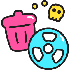 Toxic Trash Icon from Stickies Colors Set