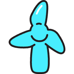 Windmill Icon from Stickies Colors Set