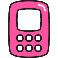 Mobile Phone Icon from Stickies Colors Set