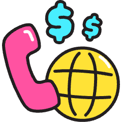 Online Call Price Icon from Stickies Colors Set