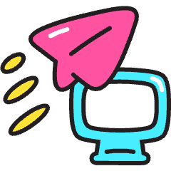 Sent From Computer Icon from Stickies Colors Set