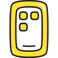 Smart Phone Icon from Stickies Colors Set