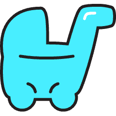 Baby Cart Icon from Stickies Colors Set