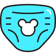 Baby Diapers Icon from Stickies Colors Set