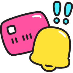 Card Payment Alert Icon from Stickies Colors Set