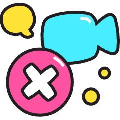 Exit Video Chat Icon from Stickies Colors Set