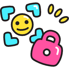 Face Id  Lock Icon from Stickies Colors Set