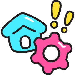 Home Setting Icon from Stickies Colors Set