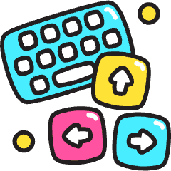 Keyboard Control Icon from Stickies Colors Set