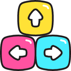 Keyboard Direction Icon from Stickies Colors Set