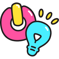 Light On Off Icon from Stickies Colors Set