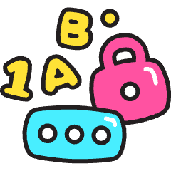 Password Lock Icon from Stickies Colors Set