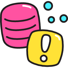 Database Notification Icon from Stickies Colors Set