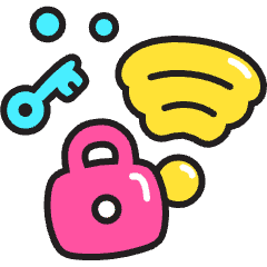 Locking Wifi Icon from Stickies Colors Set