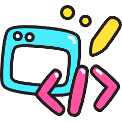 Programming Coding Icon from Stickies Colors Set