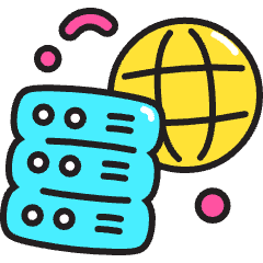 Server Network Icon from Stickies Colors Set