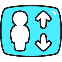 Elevator Lift Icon from Stickies Colors Set