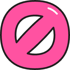 Prohibition Icon from Stickies Colors Set