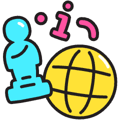 Statue Online Information Icon from Stickies Colors Set