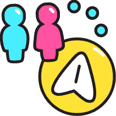 Toilet Direction Icon from Stickies Colors Set