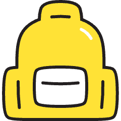 Backpack Icon from Stickies Colors Set