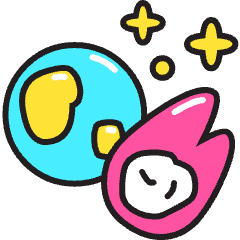 Earth Asteroid Icon from Stickies Colors Set