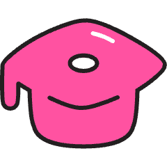 Graduation Hat Icon from Stickies Colors Set