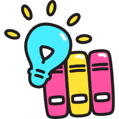 Library Research Icon from Stickies Colors Set