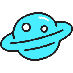 Planet Icon from Stickies Colors Set
