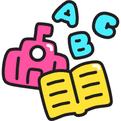 School Learning Icon from Stickies Colors Set