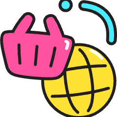 Online Shopping Icon from Stickies Colors Set