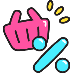 Sale Price Icon from Stickies Colors Set