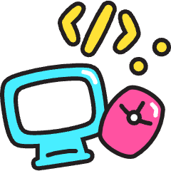 Coding Icon from Stickies Colors Set
