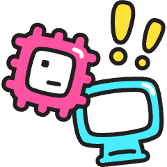 Computer Microchip Icon from Stickies Colors Set