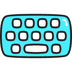 Device Keyboard Icon from Stickies Colors Set