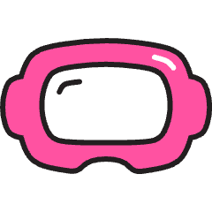 Vr Goggle Icon from Stickies Colors Set
