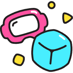 Vr Play Icon from Stickies Colors Set