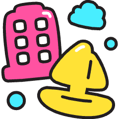 Beach Resort Icon from Stickies Colors Set