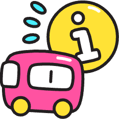Bus Route Info Icon from Stickies Colors Set