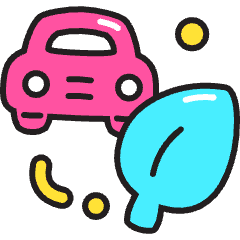 Eco Car Icon from Stickies Colors Set