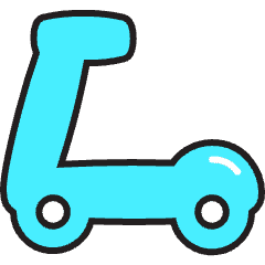 Scooter Icon from Stickies Colors Set