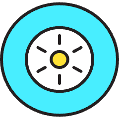 Tire Icon from Stickies Colors Set