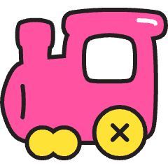 Vintge Train Icon from Stickies Colors Set