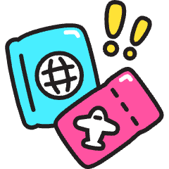 Boarding Document Icon from Stickies Colors Set