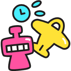 Depature Time Icon from Stickies Colors Set